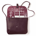 Schultertasche, Back Yard, Aubergine