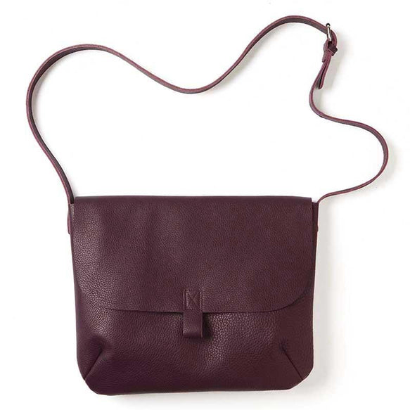 Schultertasche, Back Yard, Aubergine