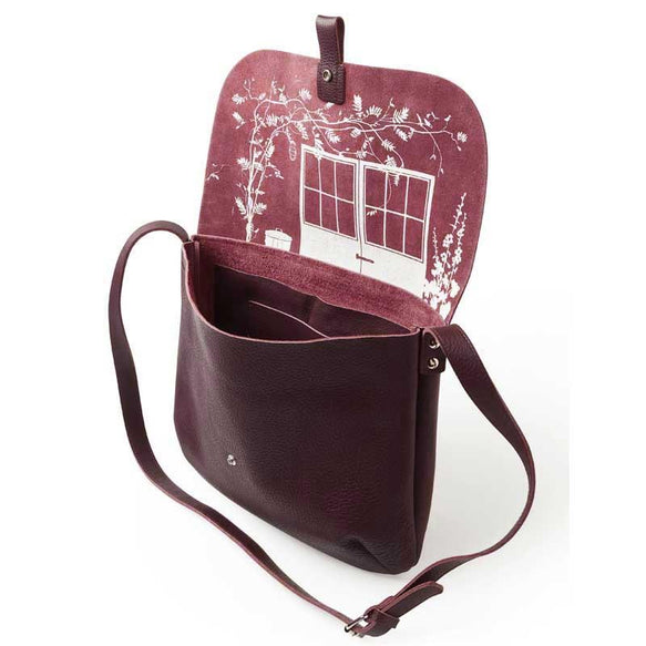 Schultertasche, Back Yard, Aubergine