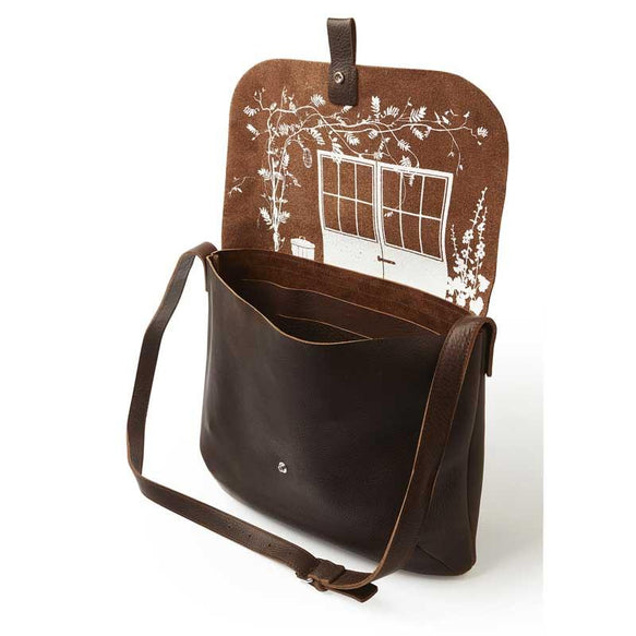 Schultertasche, Back Yard, Dark Brown used look