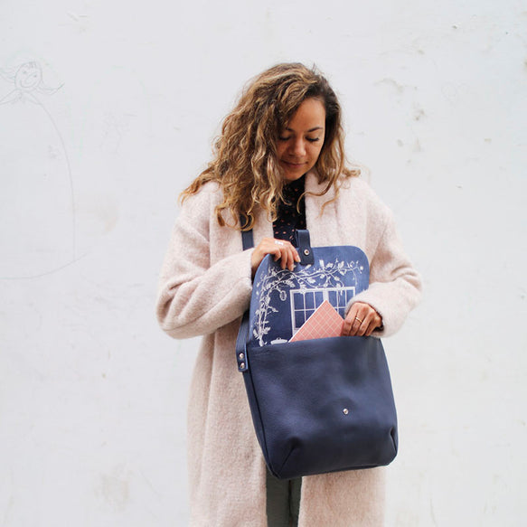 Schultertasche, Back Yard, Ink Blue