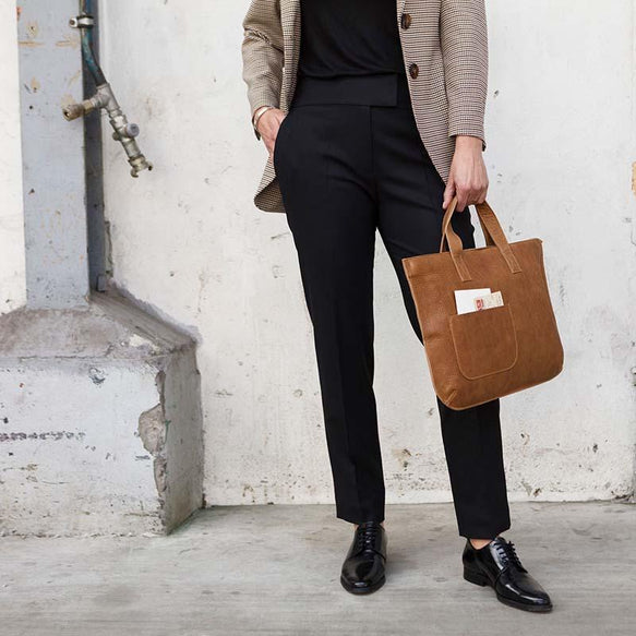 Tasche, Elephant Joke, Cognac used look